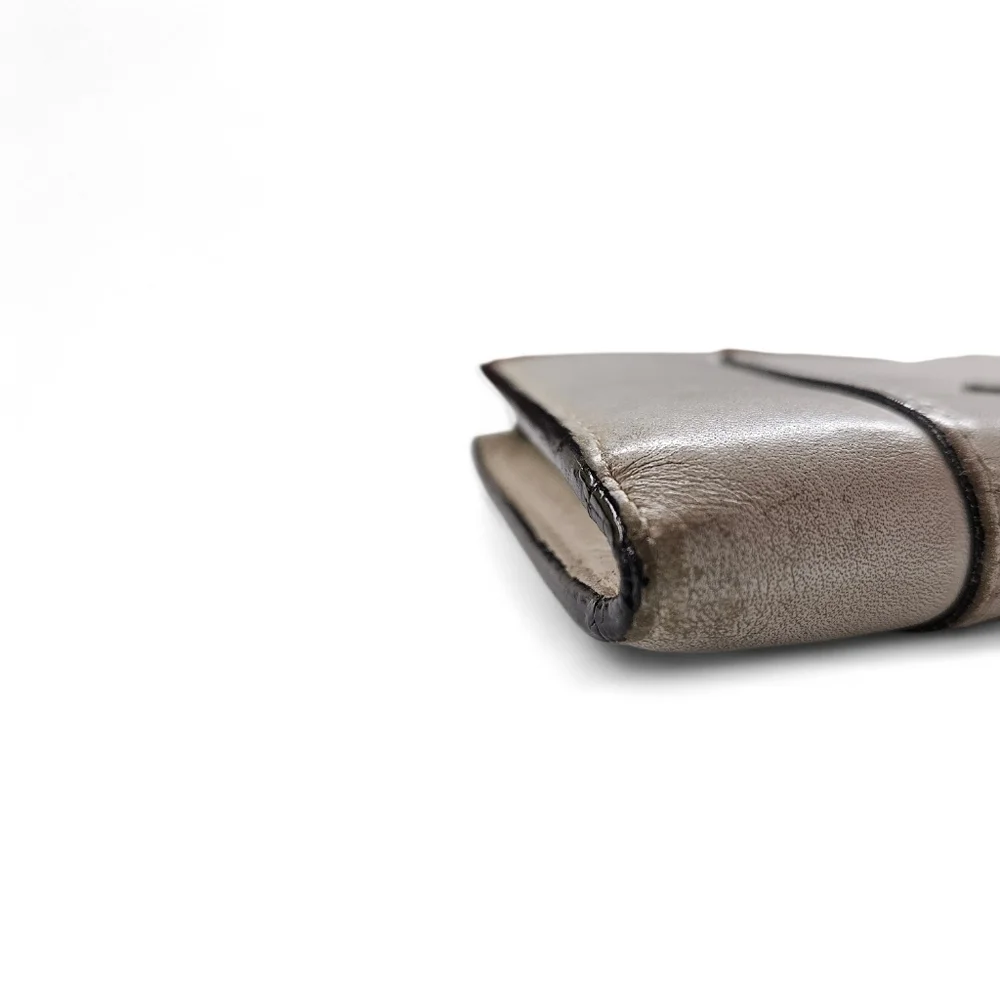 Bvlgari Zippered Seepento Wallet In Cream And Gold